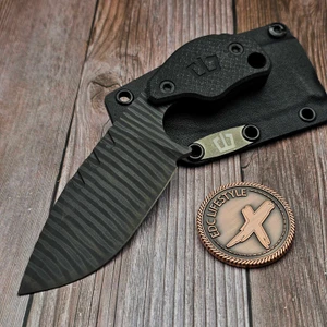 Blackside Customs Mick Strider SLCC Digicam Black G10 Flamed Titanium Fixed Blade