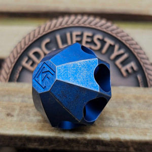 Custom Knife Factory CKF KAZ Bead Blue Titanium