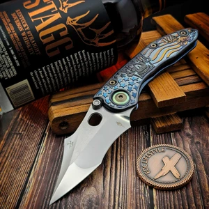 Borka Blades Sean Marfione Serpent Diamondwash Ti2 Design Patriot Stitch