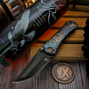 Borka Blades Ti2 Design Sean Marfione SBKF Titanium Folder Patriot DLC Persian Grind