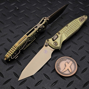 MICROTECH SOCOM RAM-LOK BRONZED STONEWASH TANTO EDGE ANTIQUE GOLD FRAG TITANIUM W/BRONZE TI ACCENT MARFIONE SELECT 161RL-13FRMS2 by EDC Lifestyle