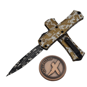 Microtech Hera II Mini Tan Hex Camo 2.90" D/E 1702M-1TAHXC by EDC Lifestyle