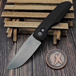Pro-Tech Knives Vero Synapse 2 Black Aluminum with 3.5" Stonewash MagnaMax blade Vero2101 on EDC Lifestyle