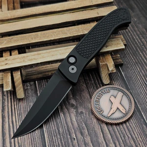 Pro-Tech Knives Brend Classic Auto Black Diamond Texture 3.35" DLC WB1106 by EDC Lifestyle