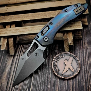 Borka Blades Cosmic Titanium Ram-Lok M-Stitch with  Stonewash blade on EDC Lifestyle 169MRL-10MS1