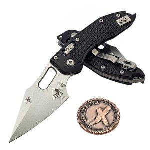 Microtech Stitch Ram-Lok Black Frag Aluminum 3.7" S/E Stonewash 169RL-10FR by EDC Lifestyle