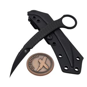Microtech/Bastinelli Distressed Black Feather Karambit 215-1DBKS by EDC Lifestyle