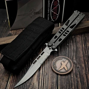 Microtech Tachyon II Stonewash Serrated 171-11 S/N 00670 - Preowned