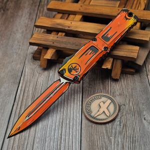 Microtech Combat Troodon Gen III Cerakote CEL Orange 4" D/E Standard Cerakote CEL Orange 1142-1ORCOMICS by EDC Lifestyle