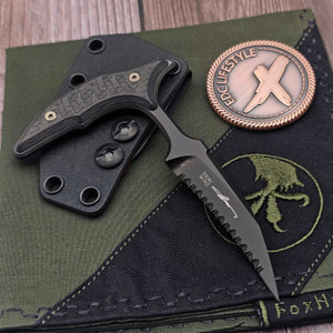 Microtech Bee S/E DLC Full Serrated Carbon Fiber 218-3DLCCFS S/N 001 - Preowned