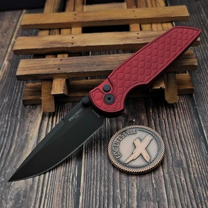 Pro-Tech Knives TR-3 Integrity Red Relic Texture 3.35" DLC INT1106-Reptile Red by EDC Lifestyle