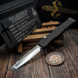 MARFIONE CUSTOM HALO III BLACK 4" TANTO EDGE MIRROR POLISH W/ BRONZE ACCENT 1251-STMPBKNCBZ-MCK by EDC Lifestyle