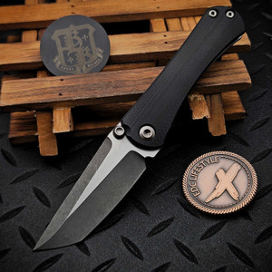 Borka Blades Black G10 SBTF Two Tone Acid Wash Tanto Folder S1