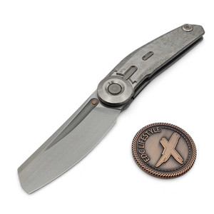 Reate VK-CLU Vulpex Crystal Titanium Handle Hand Rubbed Satin Elmax