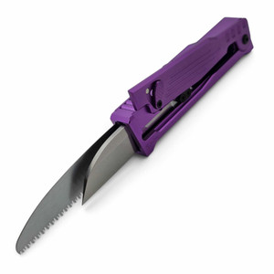 Reate EXO Performance Purple Stripe Aluminum Dual Blade Gravity Knife