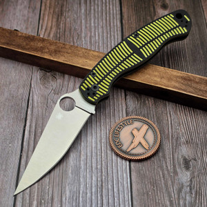 Spyderco Military 2 Salt Yellow/Black G10 Magnacut C36GBKYLMCP2 - Preowned