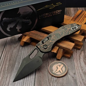 Microtech Stitch Ram-Lok Livewire Carbon Fiber DLC Stonewash w/DLC Ti Accent & DLC Stainless HW 169RL-1DLCTMS1 - Signed