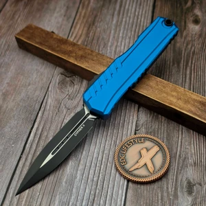 Microtech Cypher II Blue D/E 1242-1BL - Preowned S5