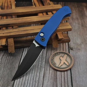 Pro-Tech Knives Brend Classic Auto Blue 3.35" DLC Magnacut Blade Show West 2026