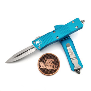 Microtech Troodon 138-4 Turquoise Double Edge Satin