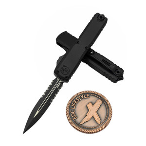 Microtech UTX-70 Gen IV Black Tactical 2.5" D/E Partial Serrated 11474-2T by EDC Lifestyle