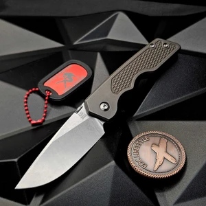 Attn 2 Detail Mk3 Gen 4 Medium M-16 Grip Texture Bronze Titanium 3.25" Drop Point Rising Grind A2D