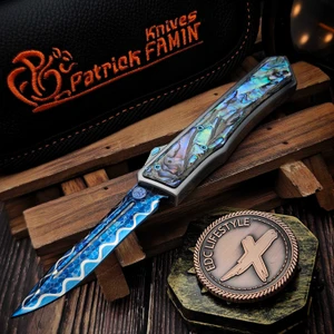 Patrick Famin GOTF Mini Stainless Steel Abalone San Mai Bertie Rietveld Dragonskin