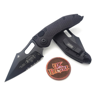 Microtech Borka Auto Stitch 169-2T Tactical Black Standard S/E Partial Serrated