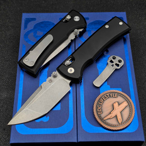Chaves Knives Redencion Street X-Lock with Black handle and  3.25" D2 Stonewash Tanto Blade on EDC Lifestyle