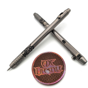 Ti2 Design Boltliner with Borka Blades Black Skulls - Full Size Pen