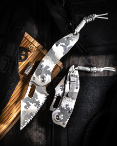 Microtech Knives A S/E Auto Stitch 169-3ACS Arctic Camo Full Serrated