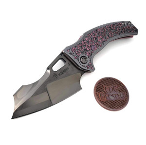 Marfione Custom/Borka Blades/Ti2 Design Shylock M390 Niuhi Grind DLC Diamondwash Tritium Sakura Black Hula