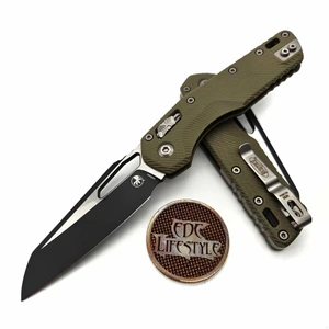 Microtech MSI Ram-Lok OD Green Fluted G-10 3.85" S/E Black 210-1FLGTOD By Edc Lifestyle