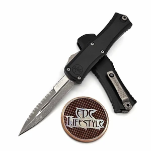 Microtech Hera II Mini Black 2.90" Bayonet Full Serrated Apocalyptic 1701M-12AP By Edc Lifestyle