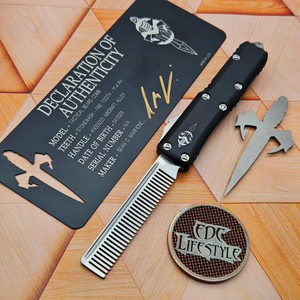 Marfione Custom Knives 234-10TBC Tactical Beard Comb  Stonewash  -Preowned