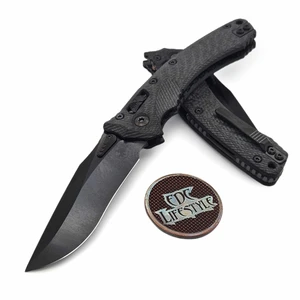 Microtech Amphbian Manual Ram-Lok DLC Carbon Fiber Fluted 3.88" S/E 137RL-1DLCTFLCFS By Edc Lifestyle