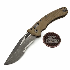 Microtech Amphibian Manual Ram-Lok Tan Frag G-10 3.88" S/E Partial Serrated Apocalyptic 137RL-11APFRGTTA By Edc Lifestyle