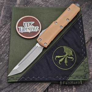 Microtech UTX-85 T/E Tanto Edge Automatic Knife Tan G-10 3.1" Apocalytpic Standard 233-10APGTTAS - Serial 001