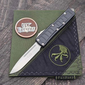Microtech UTX-85 S/E Single Edge Automatic Knife 3.1" 231II-10S Stonewash Standard - Serial 001
