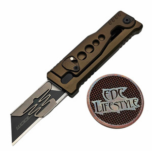 Reate Knives EXO-U Gravity Knife Speedhole Bronze Aluminum V2 (2.3" Utility)