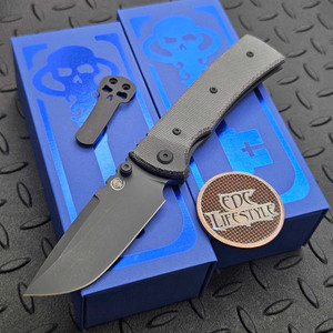 Chaves Knives Blue Label Redencion 229 Black Micarta 3.5" Drop Point Blackout