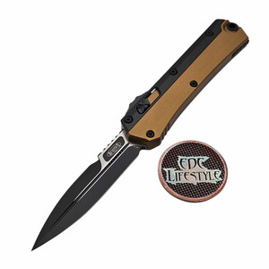 Microtech Glykon Bayonet 184-1TA Tan Black Standard