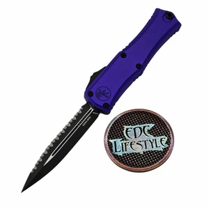 Microtech Hera II Mini Purple 2.90" D/E Full Serrated Black 1702M-3PU By Edc Lifestyle