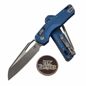 Microtech MSI Ram-Lok Cerakote Blue Tri-Grip Polymer 3.85" S/E Apocalyptic 210T-10APPMCBL By Edc Lifestyle