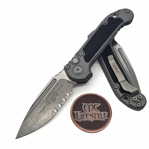 Microtech LUDT S/E Gen III 1135-11APNC Natural Clear Apocalyptic Standard Partial Serrated