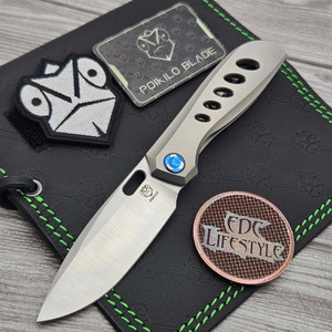 Poikilo Blade Gecko Standard 1.4 Titanium Folder 3.1" Belt Satin M398