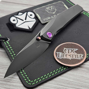 Poikilo Blade VK-Zen Standard 3 DLC Titanium Folder 3.18" DLC Pearlescent Stonewash M398