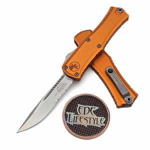 Microtech Hera II Mini Orange 2.90" S/E Partial Serrated Stonewash 1703M-11OR By Edc Lifestyle