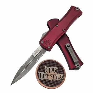 Microtech Hera II Mini Merlot 2.90" Bayonet Partial Serrated Apocalyptic 1701M-11APMR By Edc Lifestyle