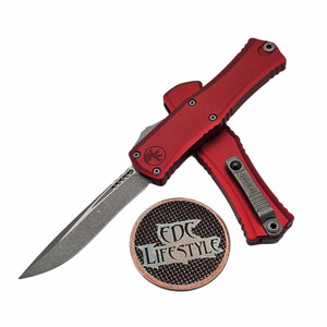 Microtech Hera II Mini Recurve Red 2.95" Apocalyptic Standard 1705M-10APRD